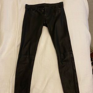 Leather pants size 28 low rise